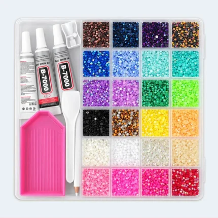 Multicolor Rhinestone Gem Craft Kit with Tools & Organizer Box