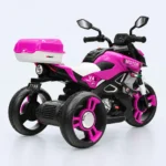 Kids Electric Ride-On Motorcycle with 3 Wheels & Rear Storage Box
