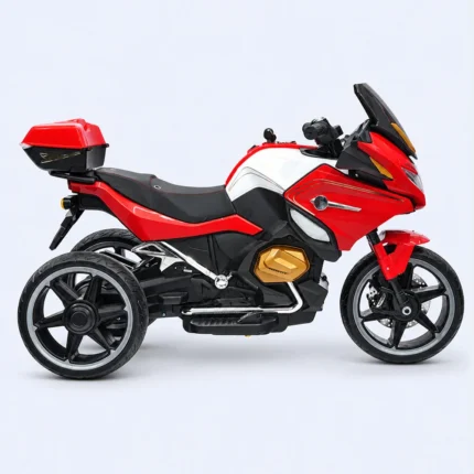 Kids Electric Touring Motorcycle Ride-On with 3 Wheels & Storage Box
