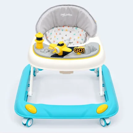 Baby Activity Walker with Padded Seat, Play Tray & Wheels