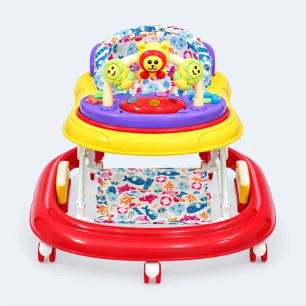 Baby Activity Walker with Padded Seat, Musical Play Tray & Wheels