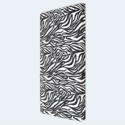Single Foam Mattress with Zebra Print Cover – 90 × 190 × 5 cm