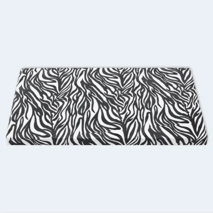 Single Foam Mattress with Zebra Print Cover – 90 × 190 × 5 cm