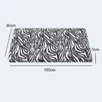 Single Foam Mattress with Zebra Print Cover – 90 × 190 × 5 cm