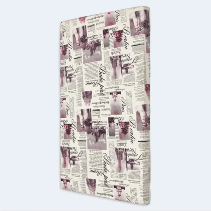 Single Foam Mattress with Newspaper Print – 90 × 190 × 5 cm