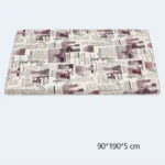 Single Foam Mattress with Newspaper Print – 90 × 190 × 5 cm