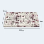 Single Foam Mattress with Newspaper Print – 90 × 190 × 5 cm
