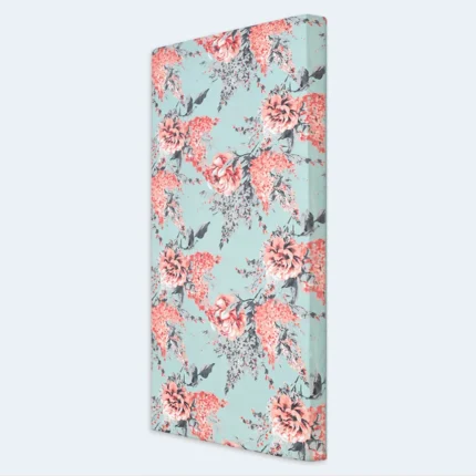 Single Foam Mattress with Floral Print – 90 × 190 × 7 cm