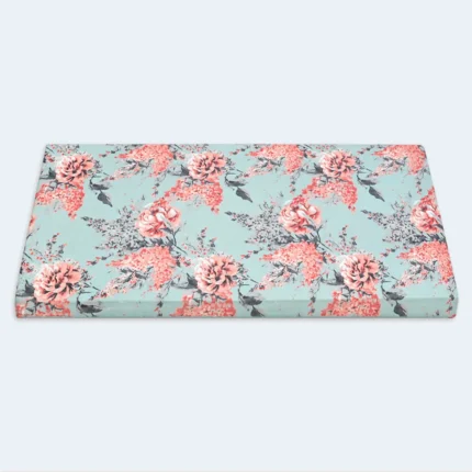 Single Foam Mattress with Floral Print – 90 × 190 × 7 cm