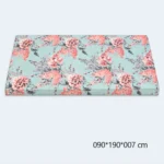Single Foam Mattress with Floral Print – 90 × 190 × 7 cm