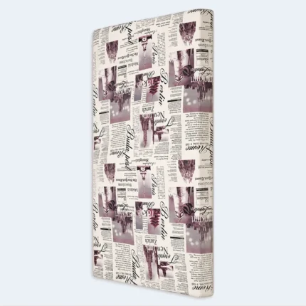 Single Foam Mattress with Newspaper Print – 90 × 190 × 7 cm