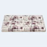 Single Foam Mattress with Newspaper Print – 90 × 190 × 7 cm