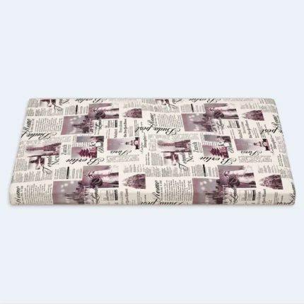 Single Foam Mattress with Newspaper Print – 90 × 190 × 7 cm