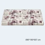 Single Foam Mattress with Newspaper Print – 90 × 190 × 7 cm