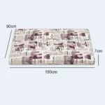 Single Foam Mattress with Newspaper Print – 90 × 190 × 7 cm