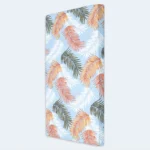 Single Foam Mattress with Leaf Print – 90 × 190 × 7 cm