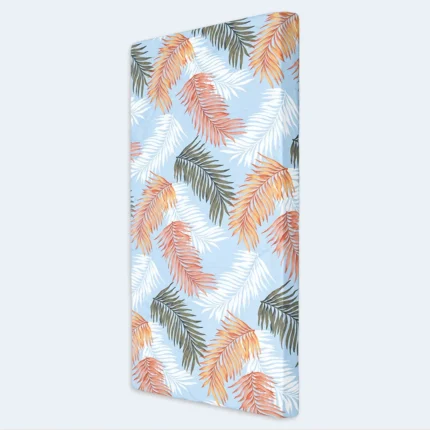 Single Foam Mattress with Leaf Print – 90 × 190 × 7 cm