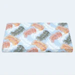 Single Foam Mattress with Leaf Print – 90 × 190 × 7 cm
