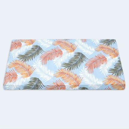 Single Foam Mattress with Leaf Print – 90 × 190 × 7 cm