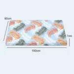 Single Foam Mattress with Leaf Print – 90 × 190 × 7 cm