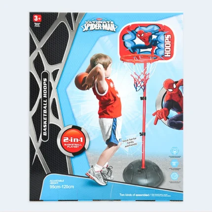 Spider-Man Adjustable Basketball Play Set for Kids – 95–120 cm