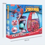 Spider-Man Kids Play Tent with 50 Balls – 120 × 67 cm