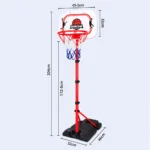 Kids Adjustable Basketball Stand Set with Ball & Pump – Ages 6+
