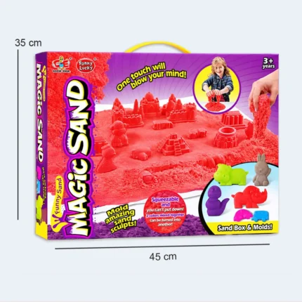 Kids Magic Sand Castle & Molding Play Set with Molds – 45 × 35 cm