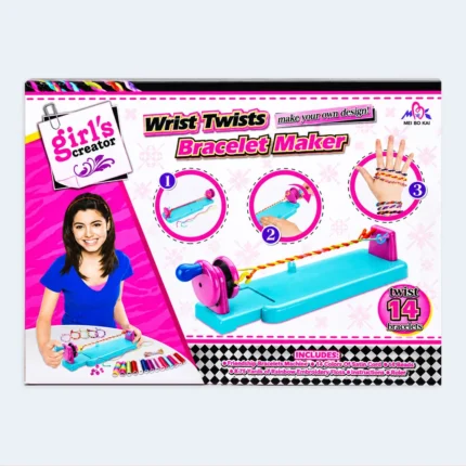 Girls Twist Bracelet Maker DIY Craft Kit – Makes 14 Bracelets