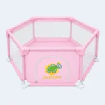 Hexagonal Baby Playpen with Mesh Sides 130 × 80 × 65 cm