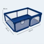 Rectangular Baby Playpen with Mesh Sides 180 × 125 × 60 cm