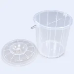 Clear Plastic Bucket with Lid & Metal Handle – 8L