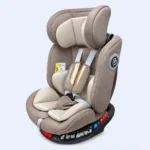 360° Rotating Baby Car Seat with Safety Harness & Padded Support