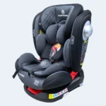 360° Rotating Baby Car Seat with Safety Harness & Padded Support