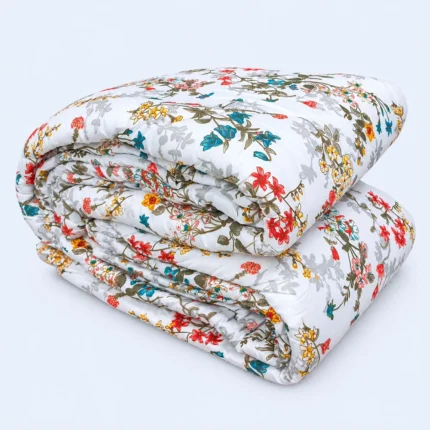 Single Comforter 3-Piece Bedding Set with Floral Print