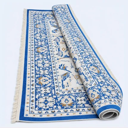 Decorative Carpet 3 × 4 with Classic Floral Pattern & Fringed Edges