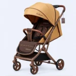 Premium Baby Stroller with Large Canopy, Safety Harness & Storage Basket