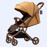Premium Baby Stroller with Large Canopy, Safety Harness & Storage Basket