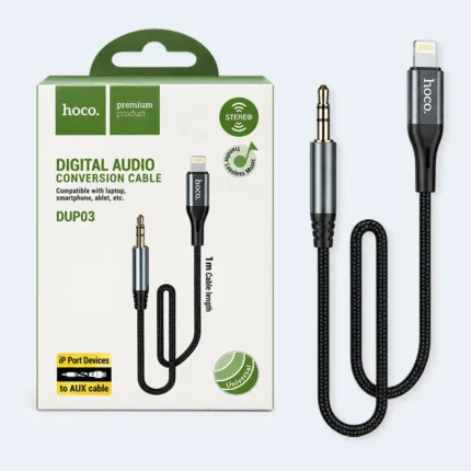 Hoco DUP03 Digital Audio Conversion Cable – Lightning to 3.5mm AUX
