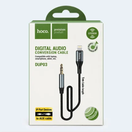 Hoco DUP03 Digital Audio Conversion Cable – Lightning to 3.5mm AUX