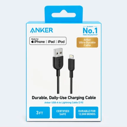 Anker USB-A to Lightning Charging Cable 3FT for iPhone, iPad & iPod