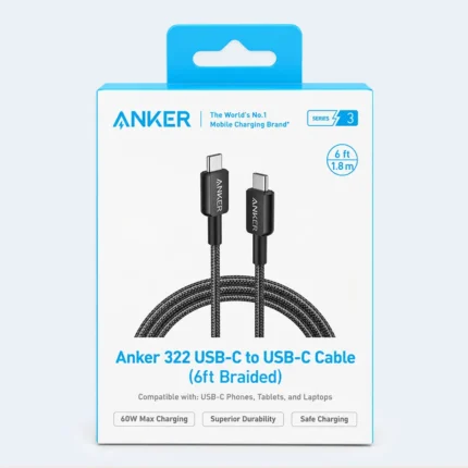Anker 322 USB-C to USB-C Braided Cable 1.8m 60W