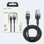 Hoco DU46 USB-A to USB-C Braided Charging Data Cable 1M 3A