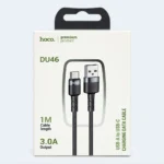 Hoco DU46 USB-A to USB-C Braided Charging Data Cable 1M 3A
