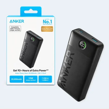 Anker 20,000mAh Power Bank with 15W Output & Battery Display