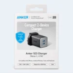 Anker 523 Charger Nano 3 47W Dual USB-C GaN Compact Charger