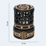 Luxury Black & Rose Gold Bukhoor Incense Burner 9 x 12 cm