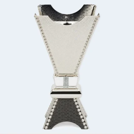 Luxury Silver & Black Bukhoor Incense Burner 8 x 24 cm