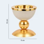 Luxury Gold & Beige Bukhoor Incense Burner Bowl 8 x 10 cm