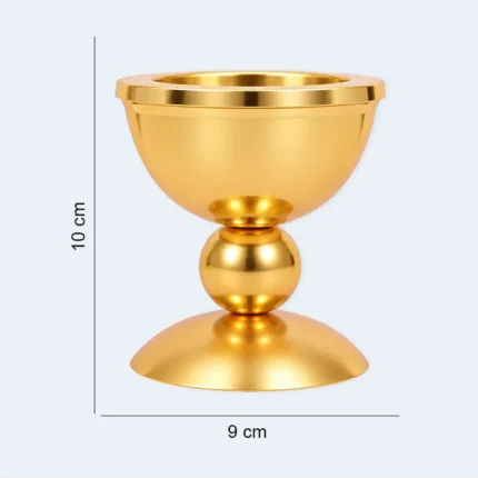 Luxury Golden Bukhoor Incense Burner Bowl with Stand 9 x 10 cm